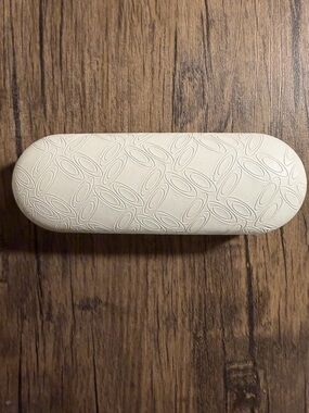 Oakley Ivory Eyeglasses Case with Oval Embossed Pattern
